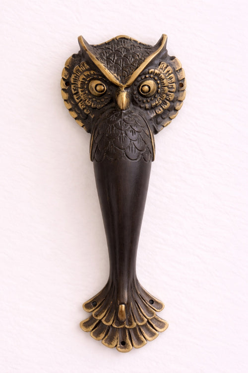 Owl Brass Door Handle