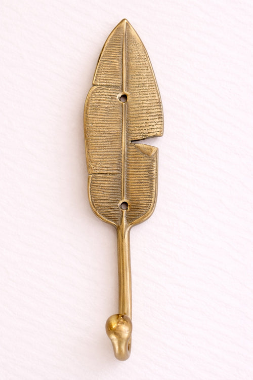 Banana Leaf Brass Hook