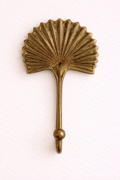 Fan Palm Leaf Brass Hook