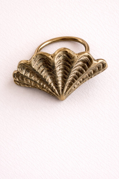 Brass Clam Shell Napkin RIng