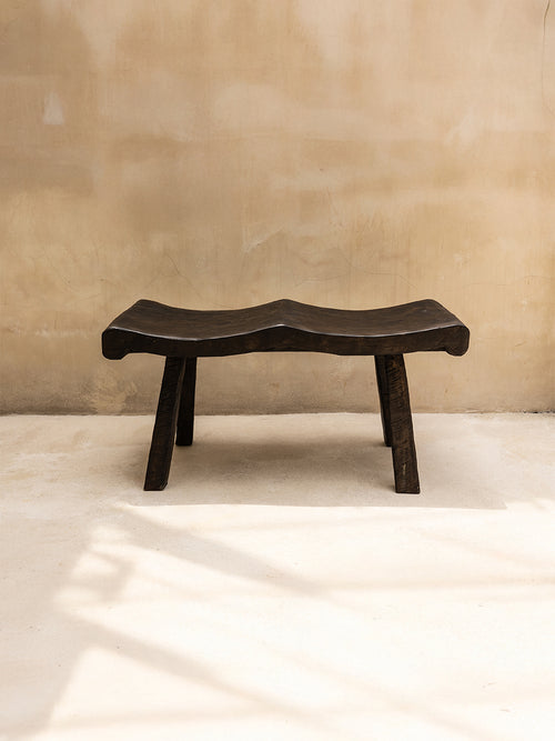 Teak Wave Bench